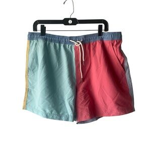 American Age Blue and White Swim Shorts
